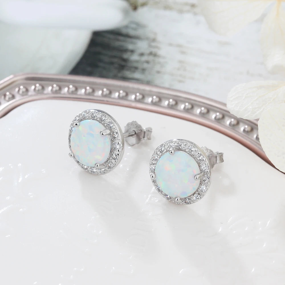 White Opal Jewelry Set