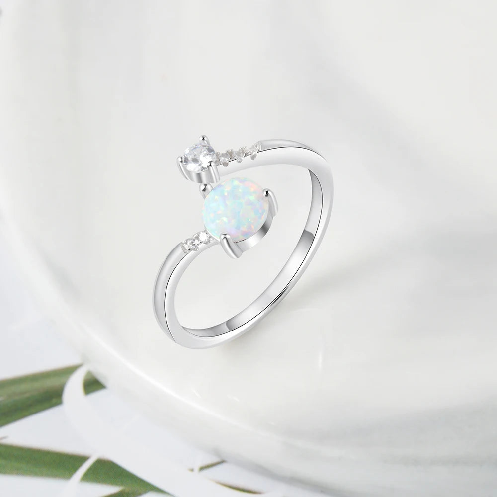 White Opal Jewelry Set