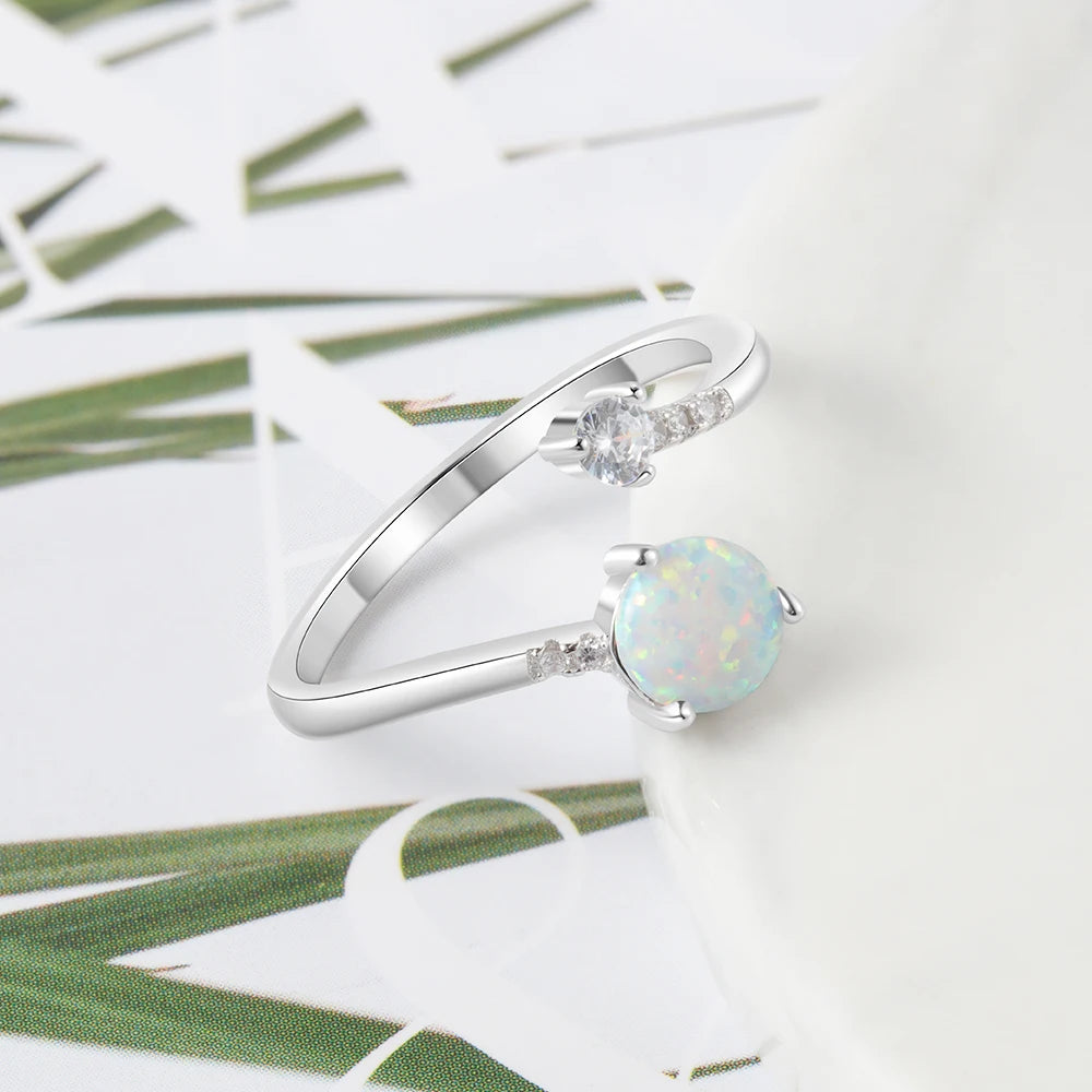 White Opal Jewelry Set