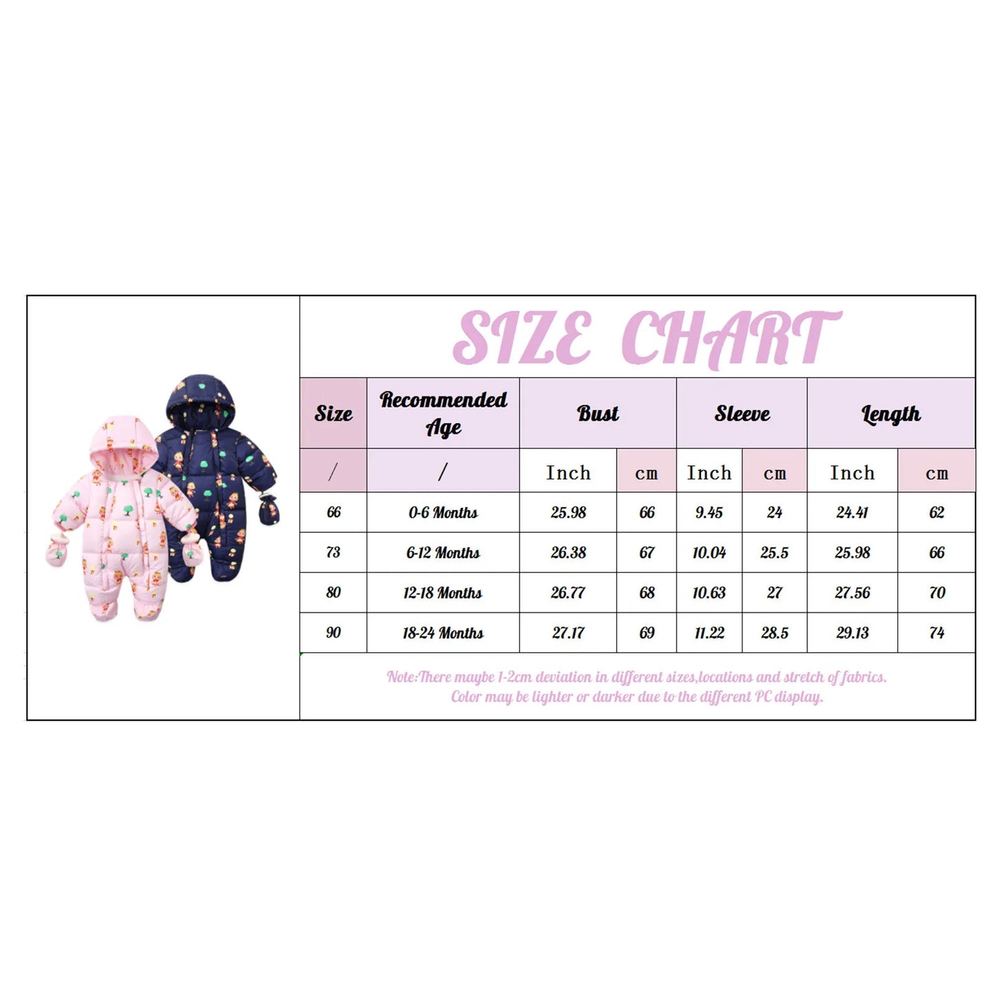 Hooded Baby Winter Romper