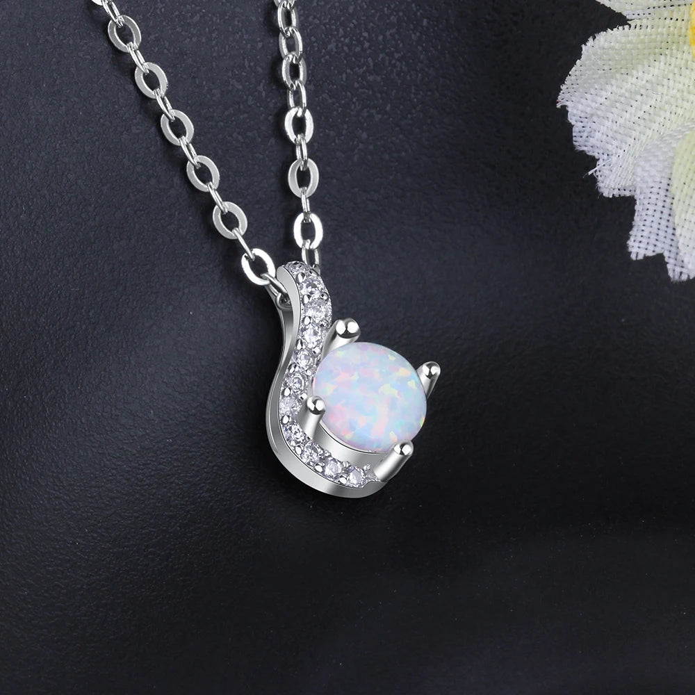 White Opal Jewelry Set