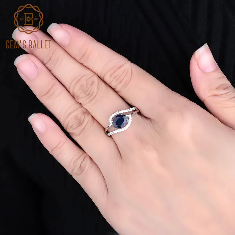 Classic Oval Natural Blue Sapphire Ring