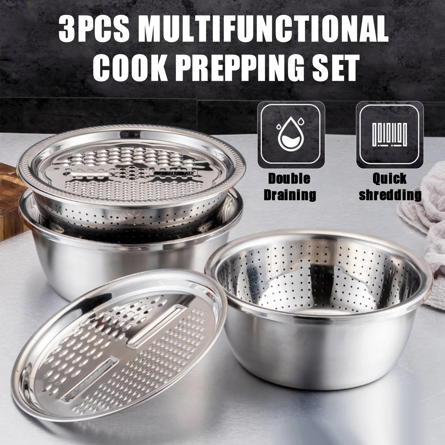 3 Pcs Multi-Functional Food Prepping Set