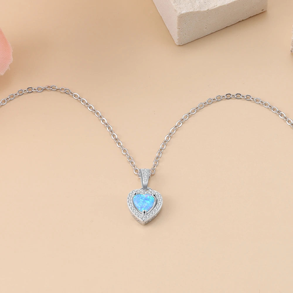 Blue Heart Jewelry Set
