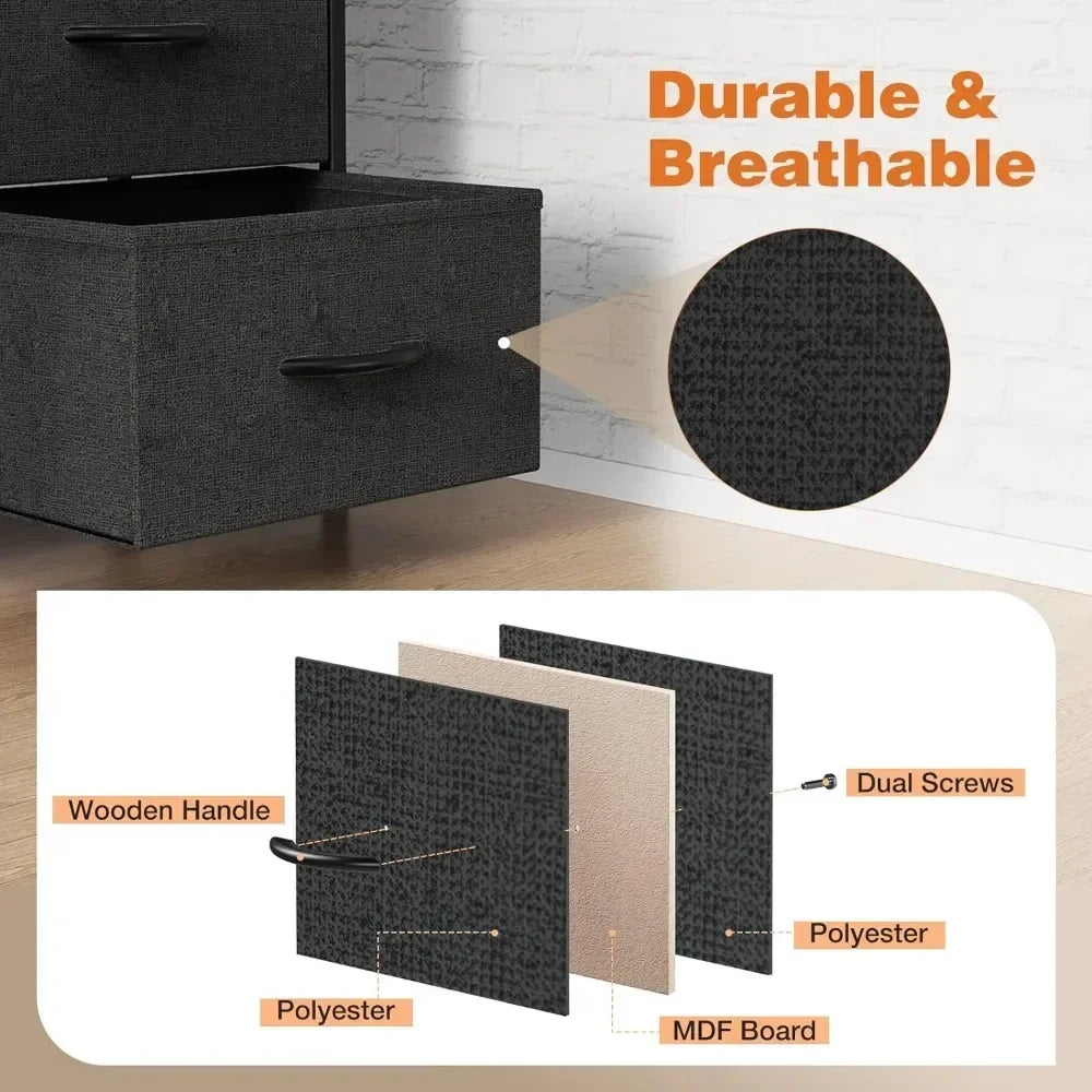 8 Drawer Fabric Dresser