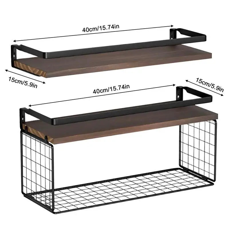 2pcs Wall Mounted Shelves