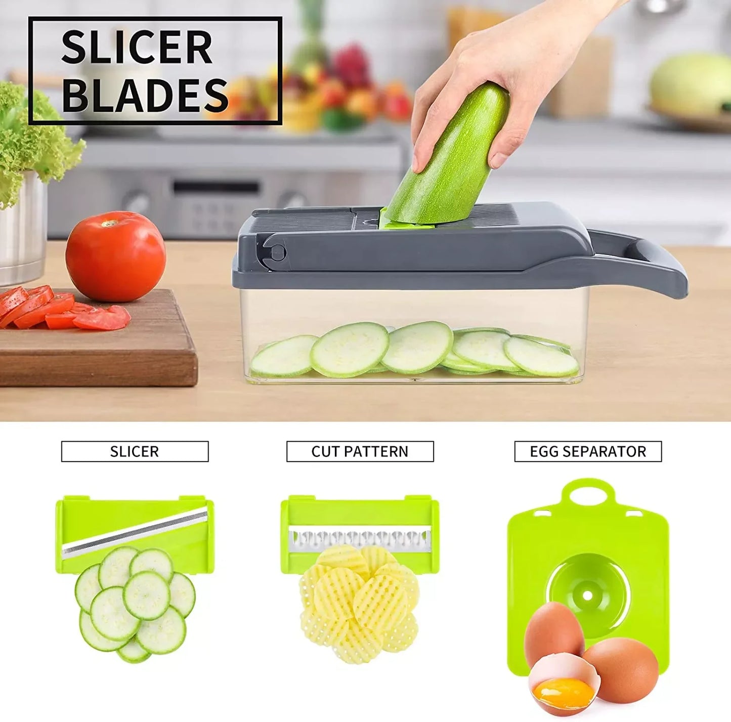 14 Pc Fruit & Vegetable Slicer