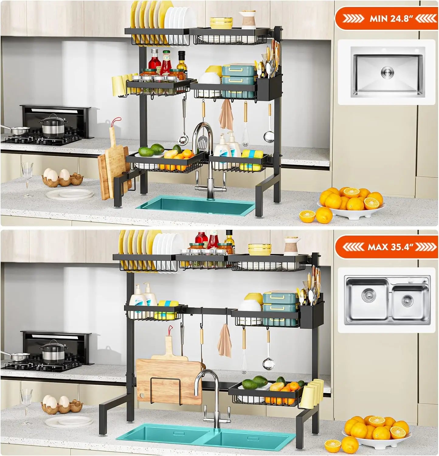 Adjustable Dish Drying Rack