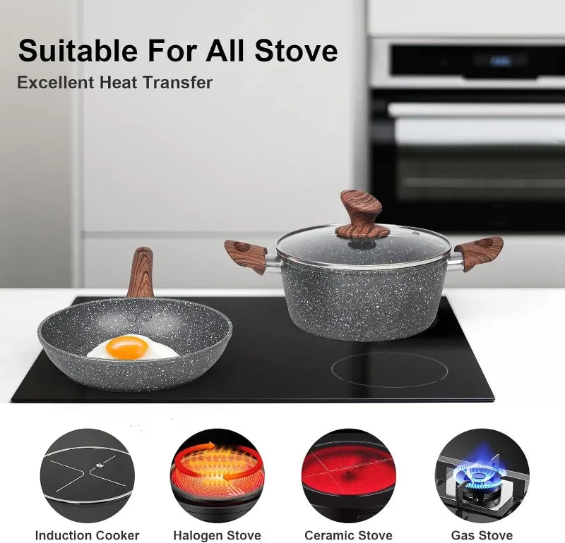 11 PCS Pots and Pans Set