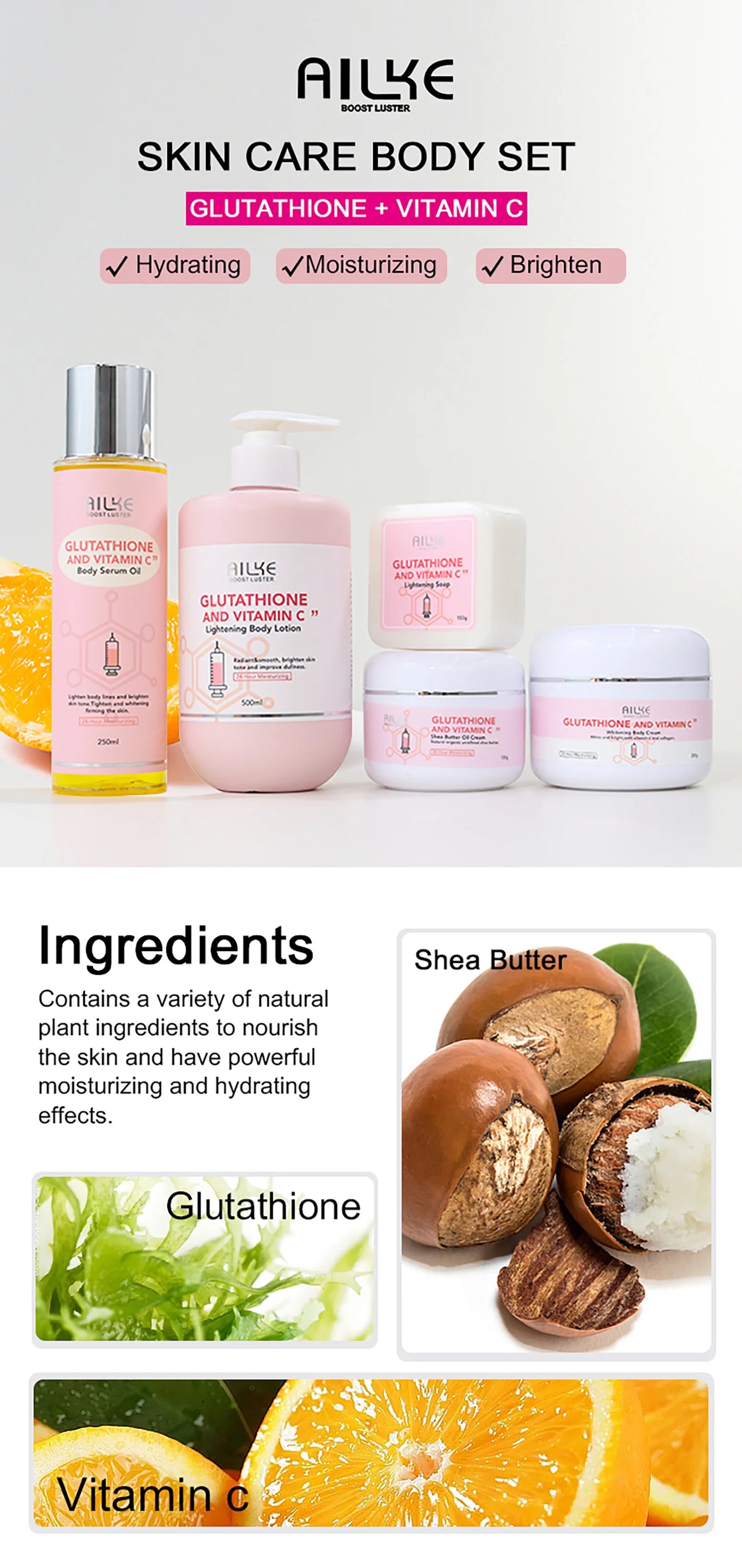 Vitamin C & Glutathione Skin Care Set