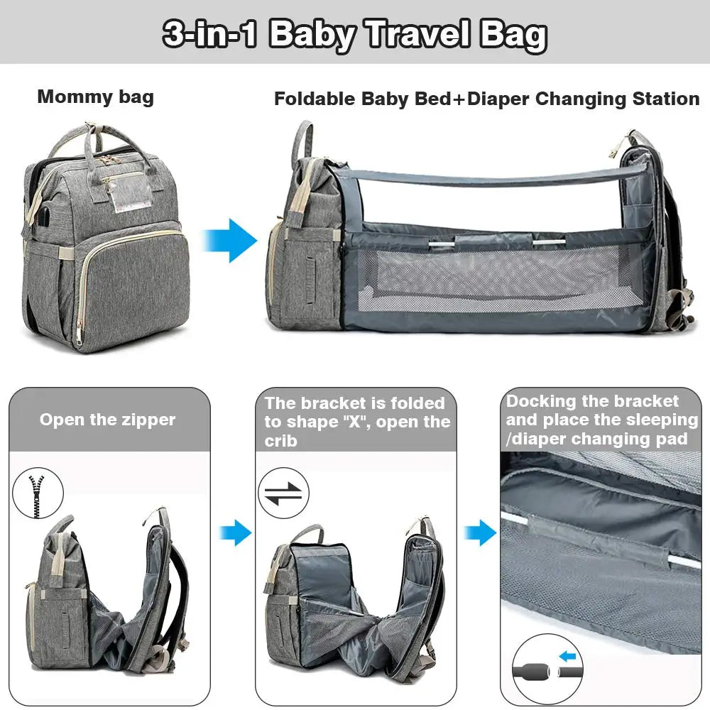 3-in-1 Baby Travel Bag