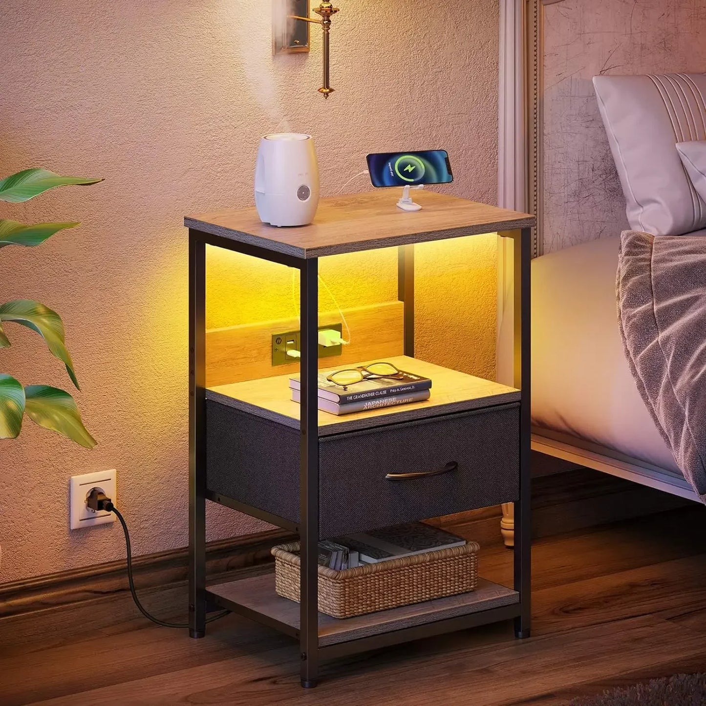Light-Up Bedside Table