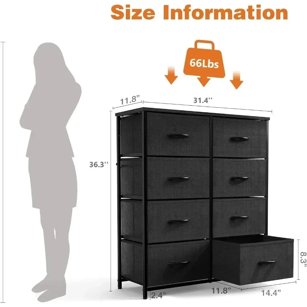 8 Drawer Fabric Dresser