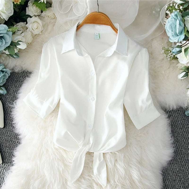 Women's White Casual Blouse