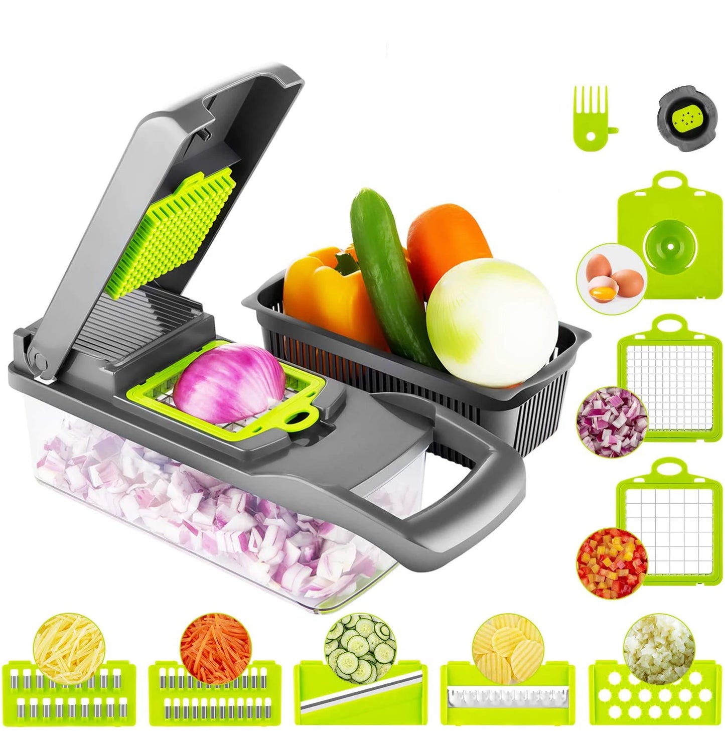 14 Pc Fruit & Vegetable Slicer