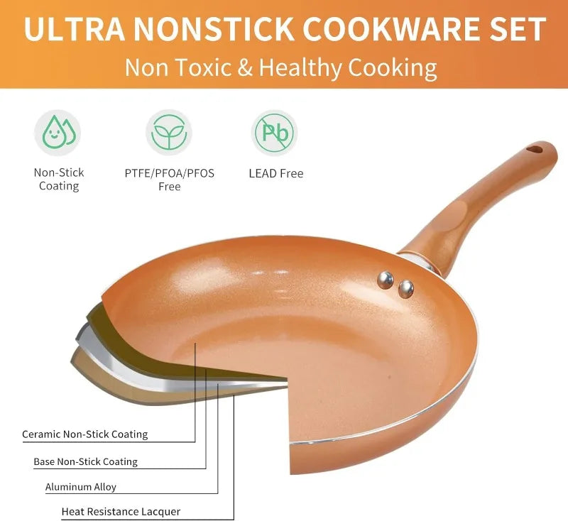 11 PCS Pots and Pans Set