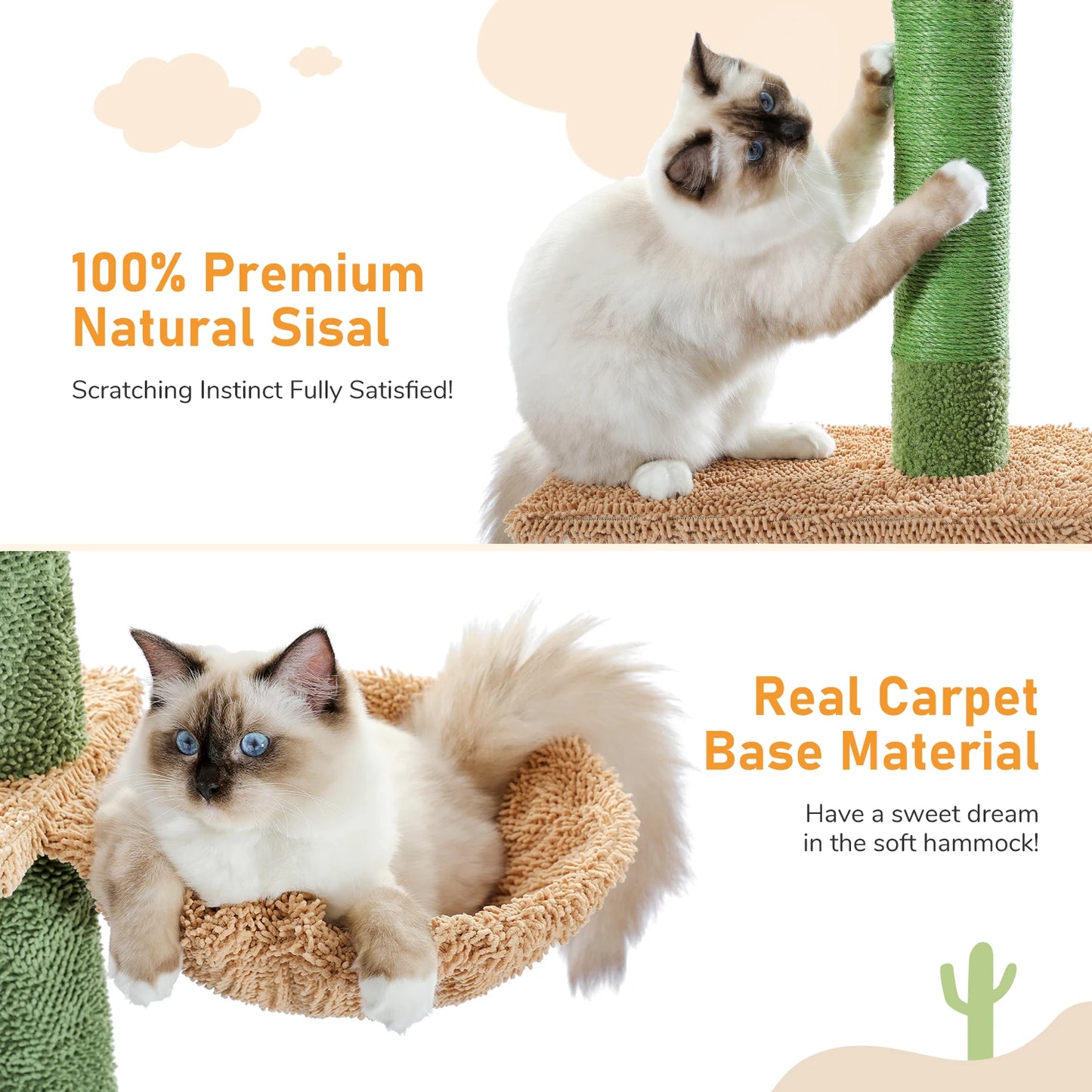 Floor to Ceiling Cactus Cat Tree