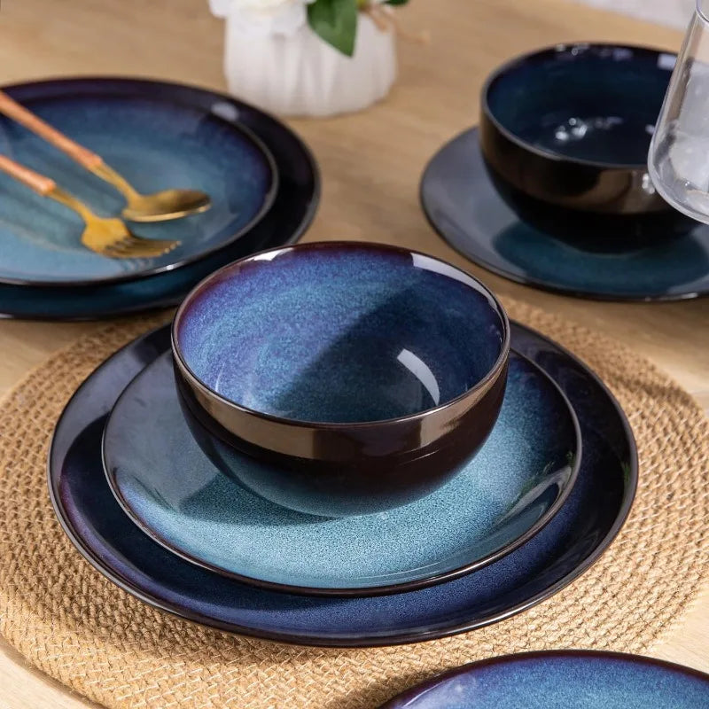 12 PCS Stoneware Dinnerware Set