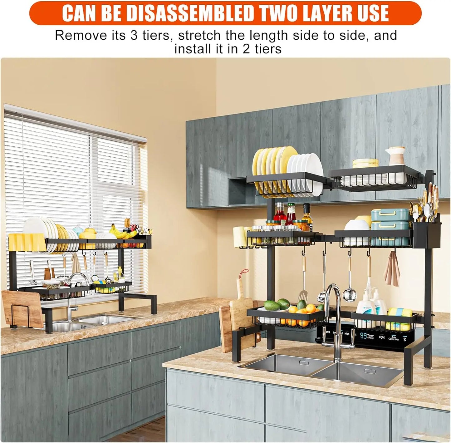 Adjustable Dish Drying Rack