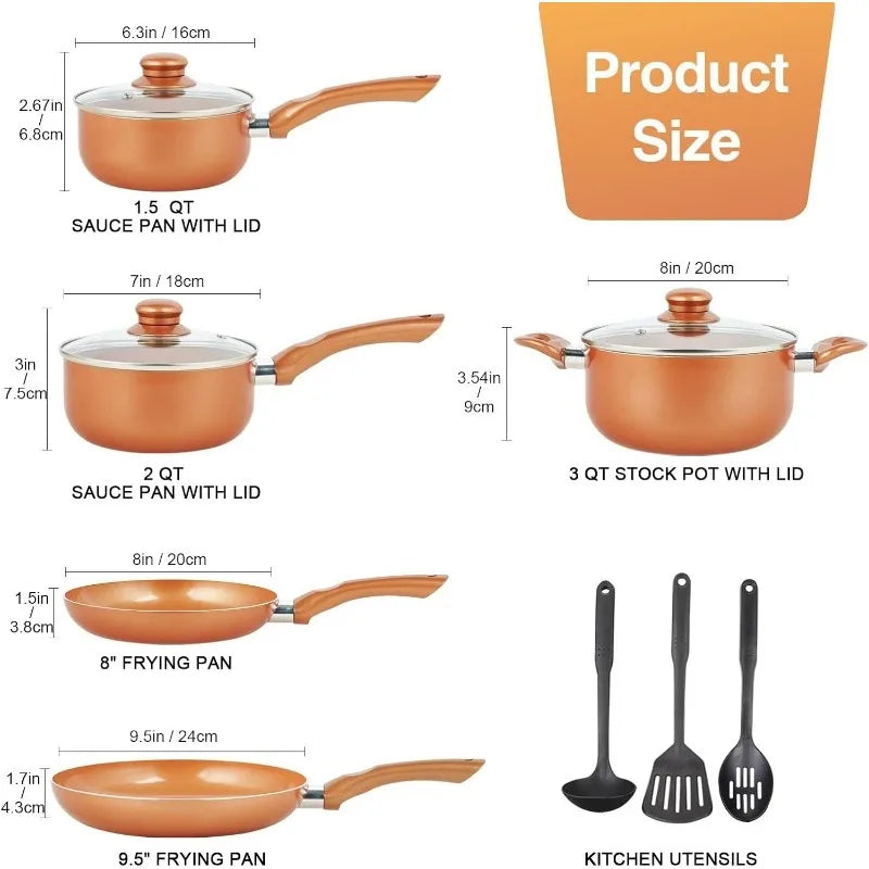 11 PCS Pots and Pans Set