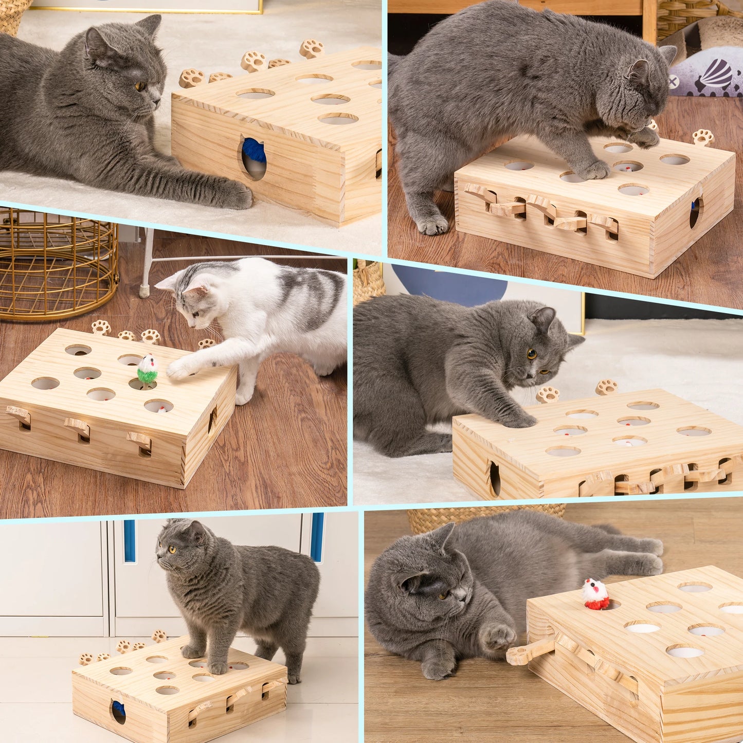 Whack-a-Mouse Interactive Cat Toy