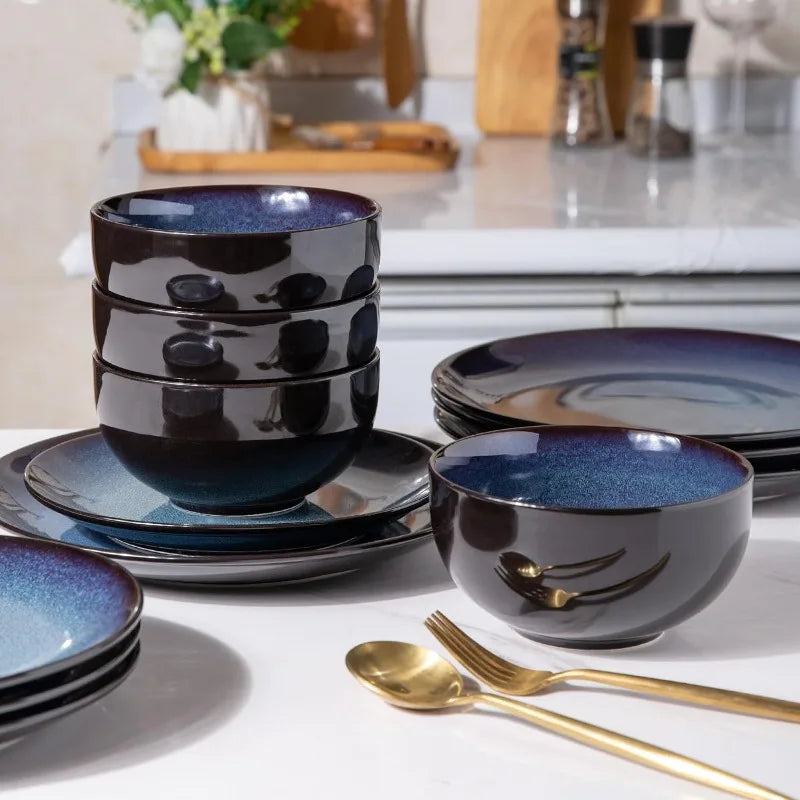 12 PCS Stoneware Dinnerware Set