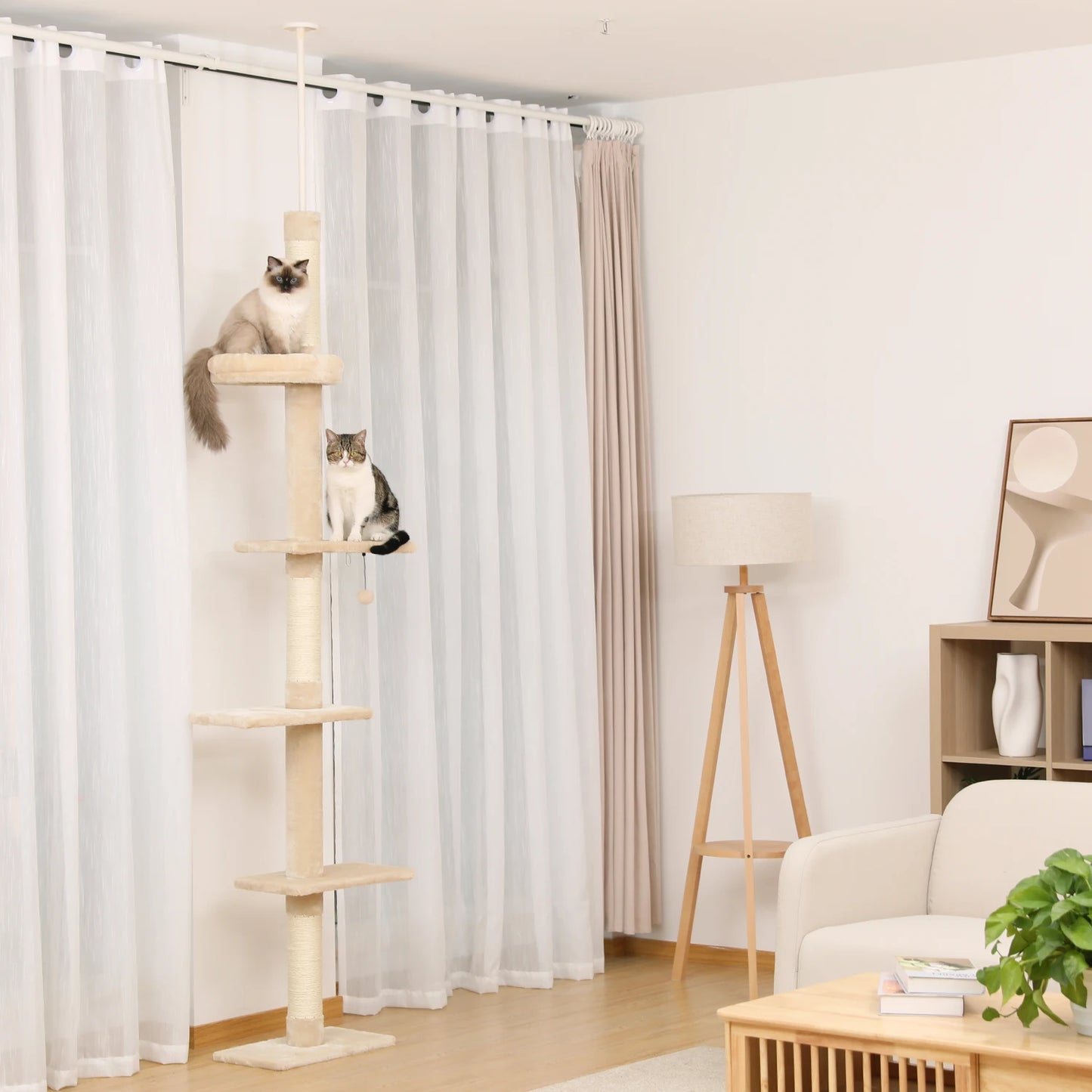 Floor to Ceiling Cactus Cat Tree