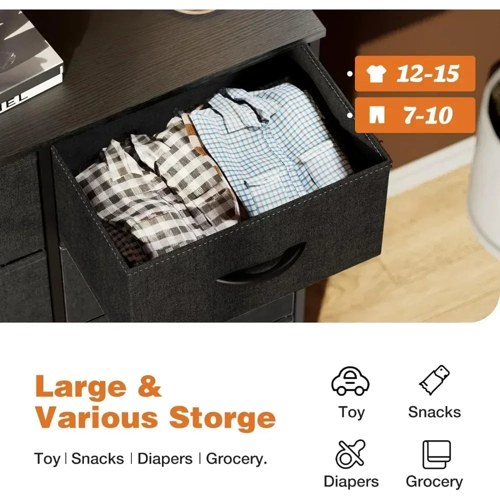 8 Drawer Fabric Dresser