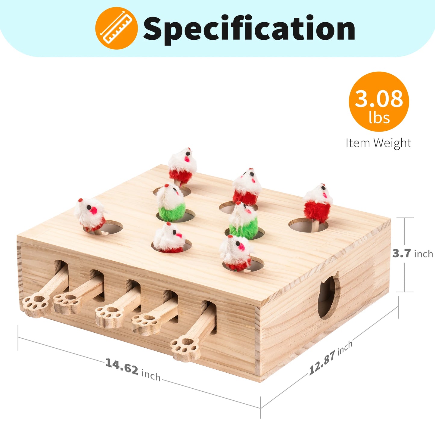 Whack-a-Mouse Interactive Cat Toy