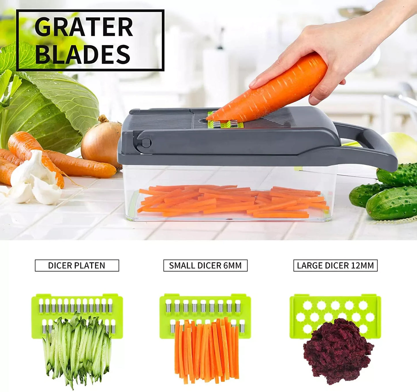 14 Pc Fruit & Vegetable Slicer