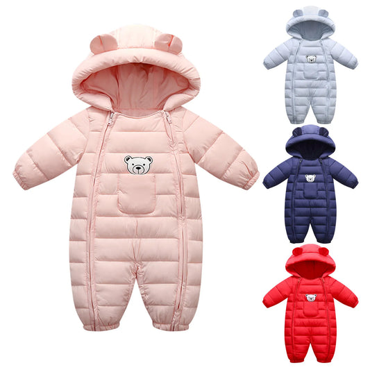 Hooded Baby Winter Romper