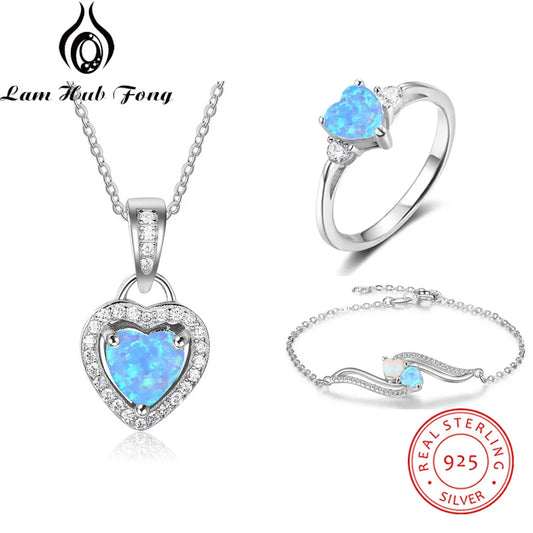 Blue Heart Jewelry Set