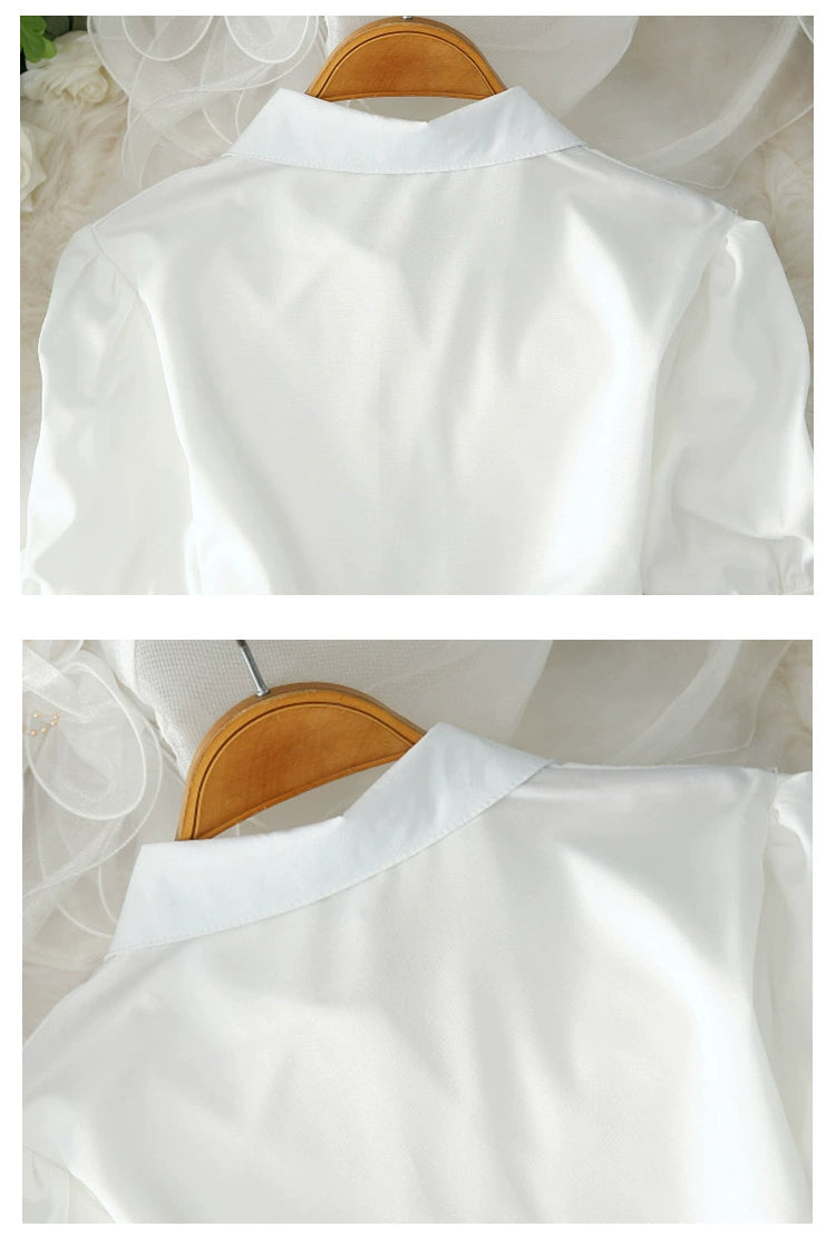 Women's White Casual Blouse