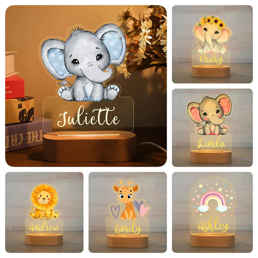 Personalized Animal Night Light