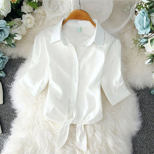 Women's White Casual Blouse