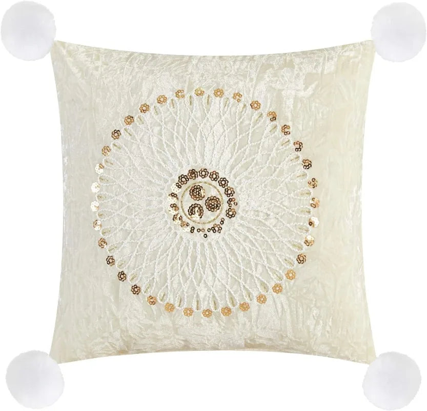 5 PCS Crushed Velvet Comforter Set