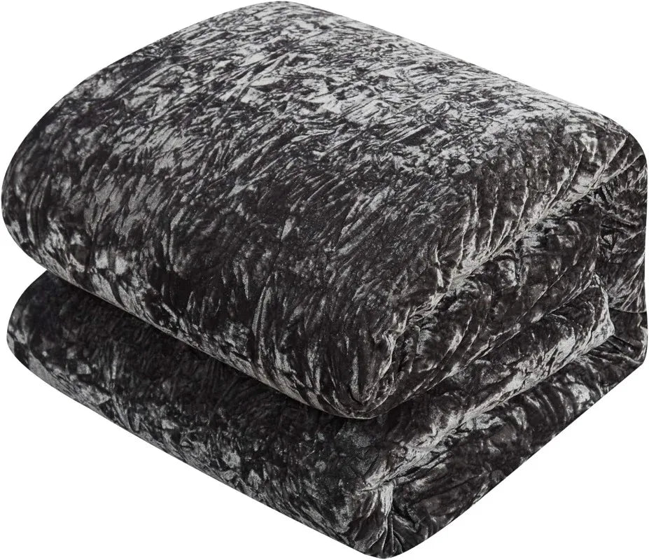 5 PCS Crushed Velvet Comforter Set