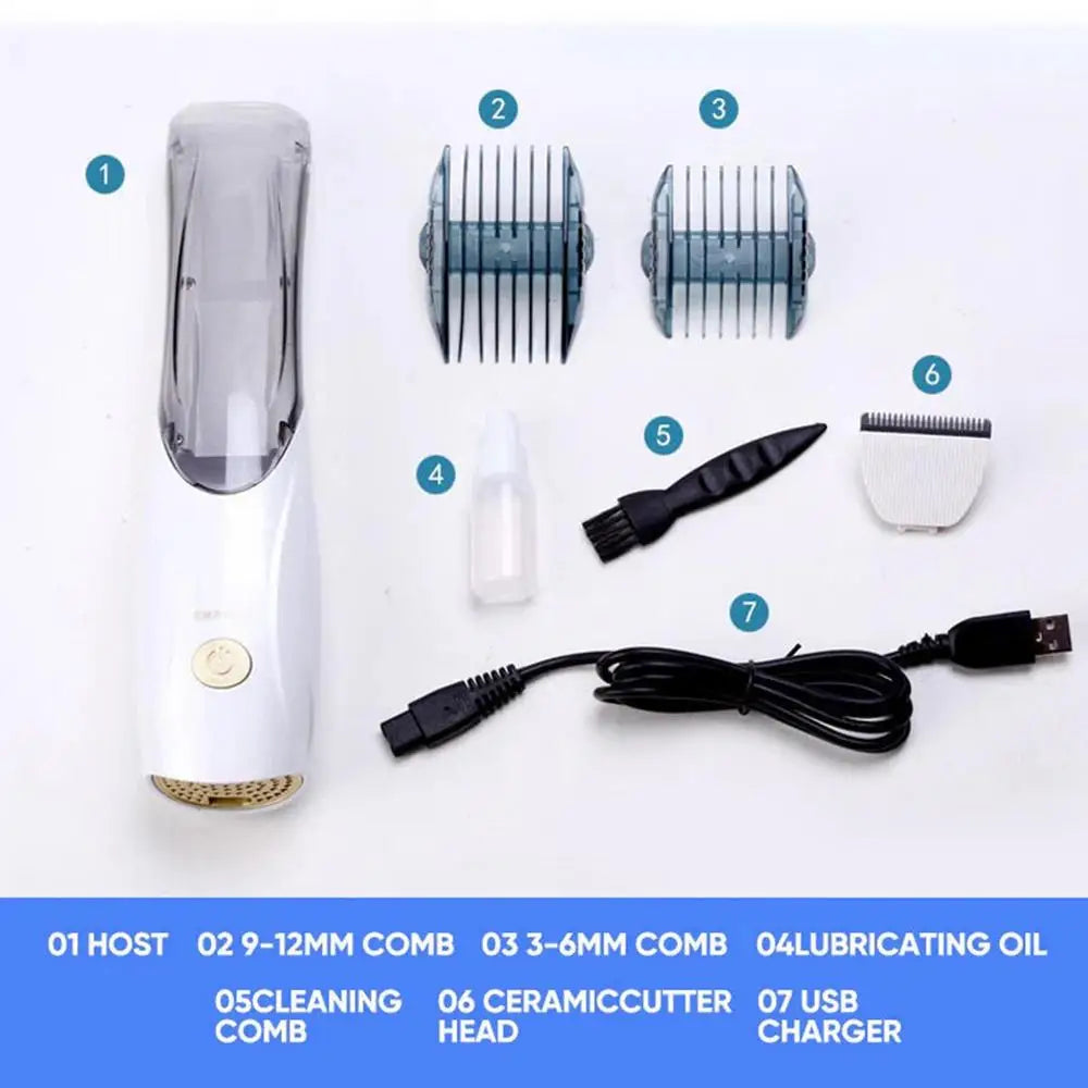 Pet Hair Clippers With Suction