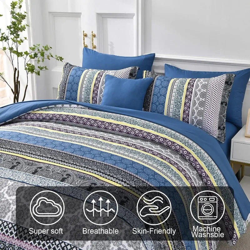 Bohemian Striped Bed in a Bag Set